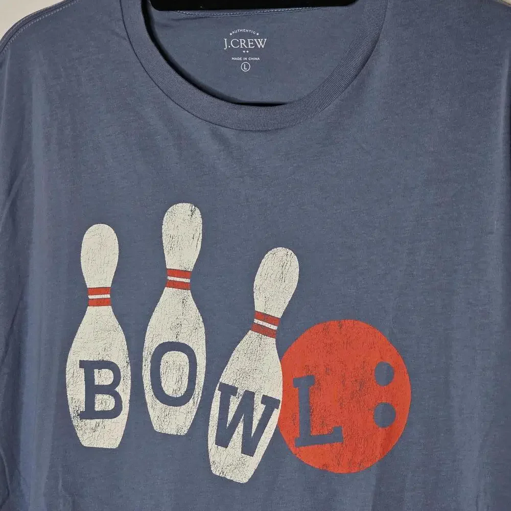 J.Crew Men's Blue/Bowling Shirt Size Large